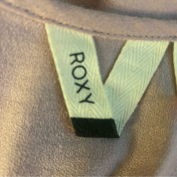 Roxy Lavender Button-Front Tie Top GUC M - Picture 4 of 7